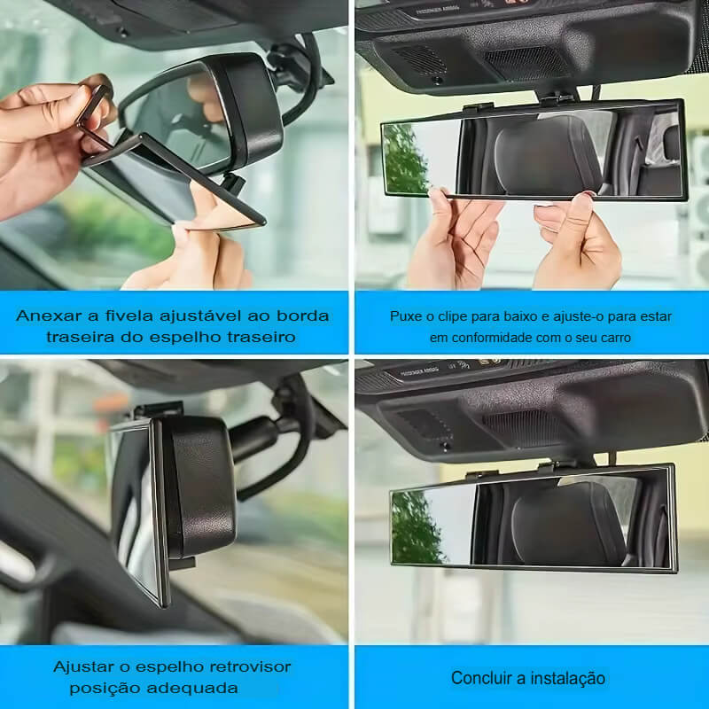 Espelho Retrovisor Convexo Anti-Reflexo – Visão Ampliada e Segurança