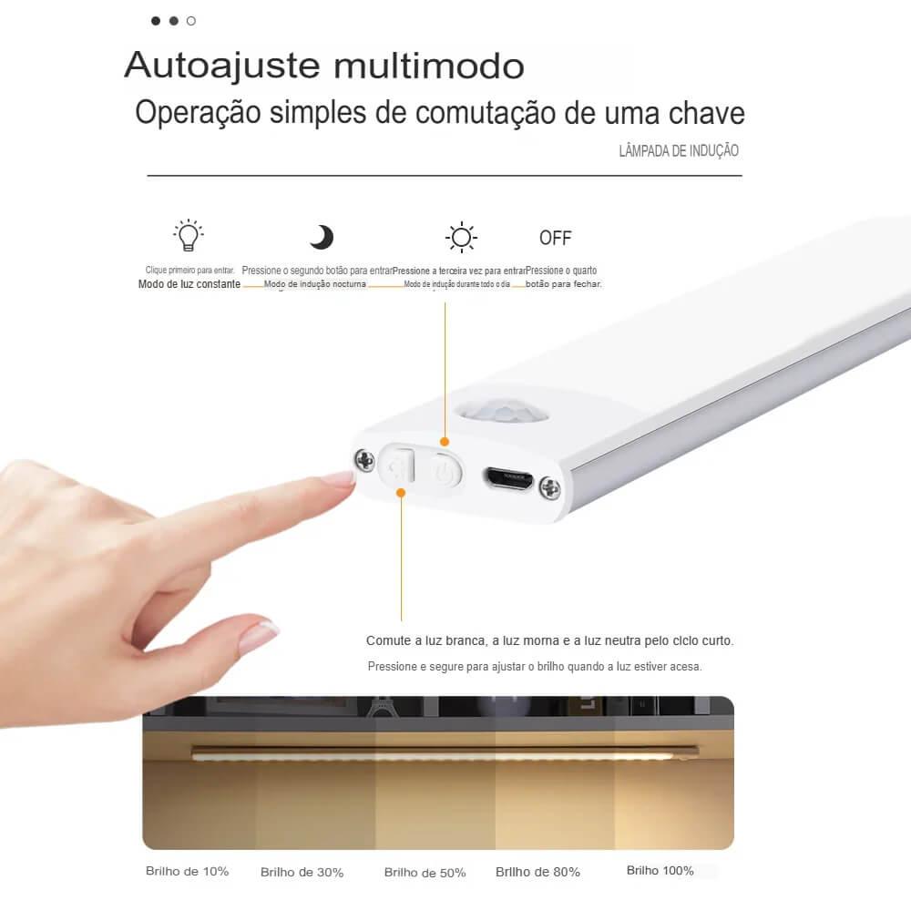 Luminária LED com Sensor de Movimento