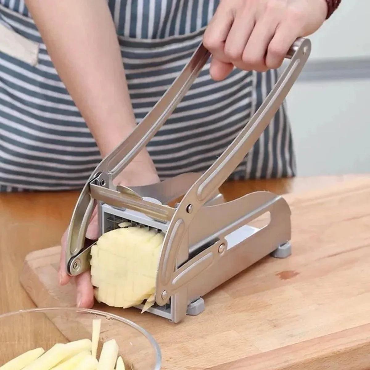 🍟 Cortador de Batatas Fritas em Aço Inoxidável