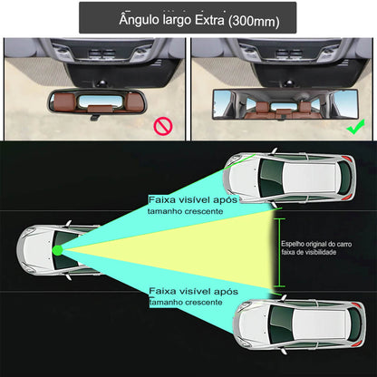 Espelho Retrovisor Convexo Anti-Reflexo – Visão Ampliada e Segurança